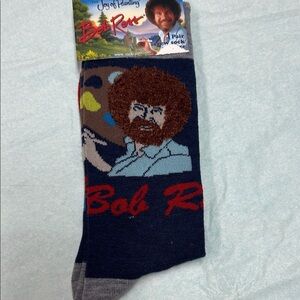 Bob Ross Joy of Painting Men's Navy Socks